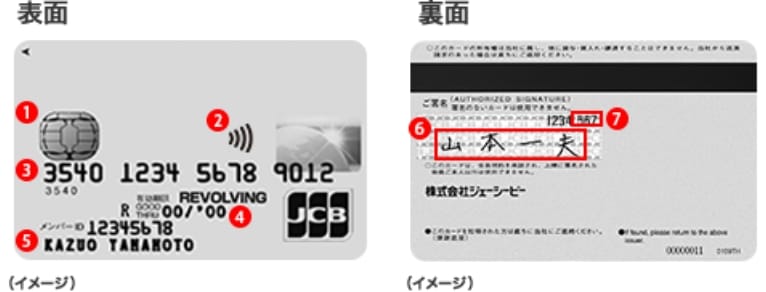 カード券面の見方について